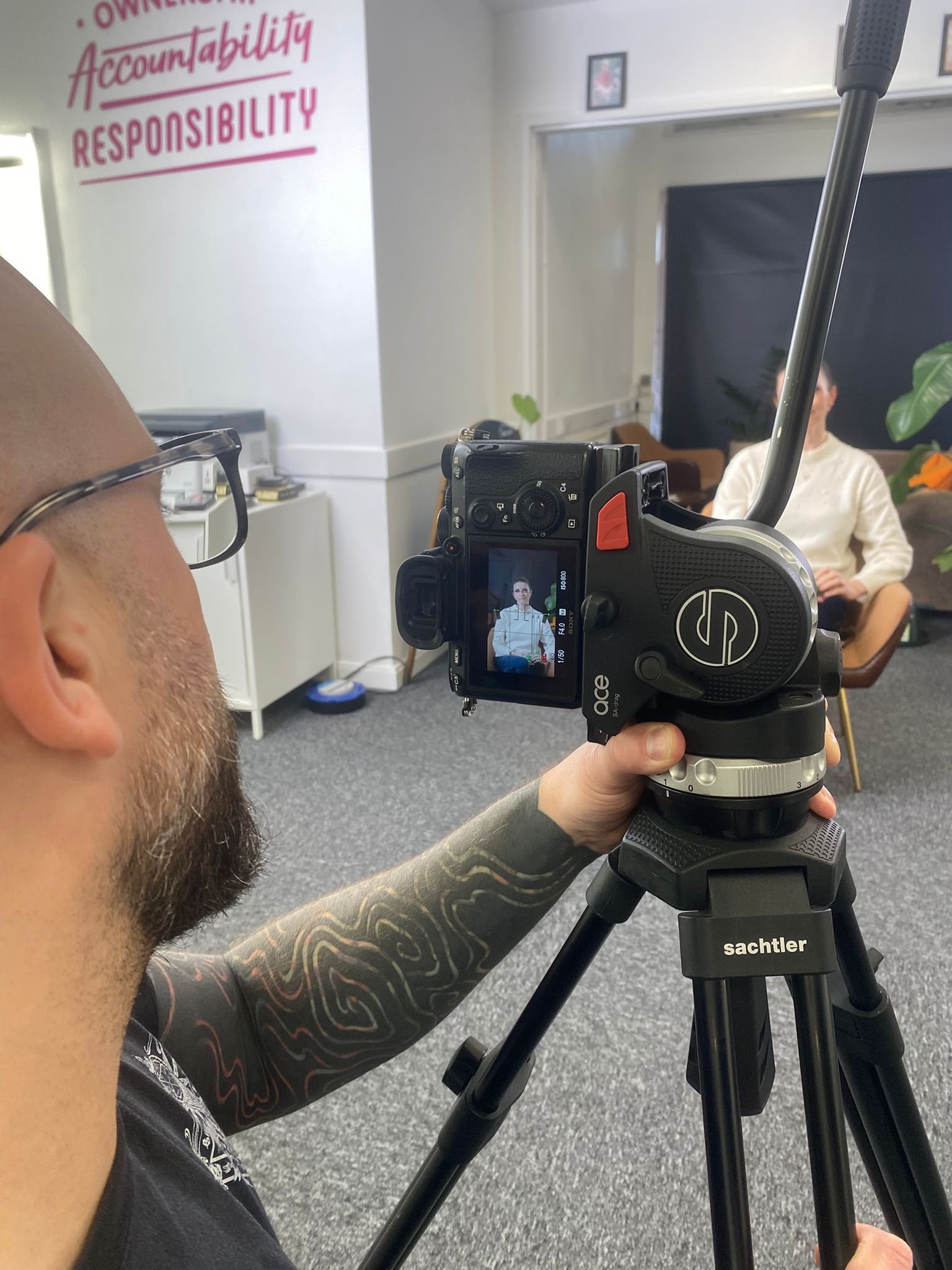 Simon controlling a camera